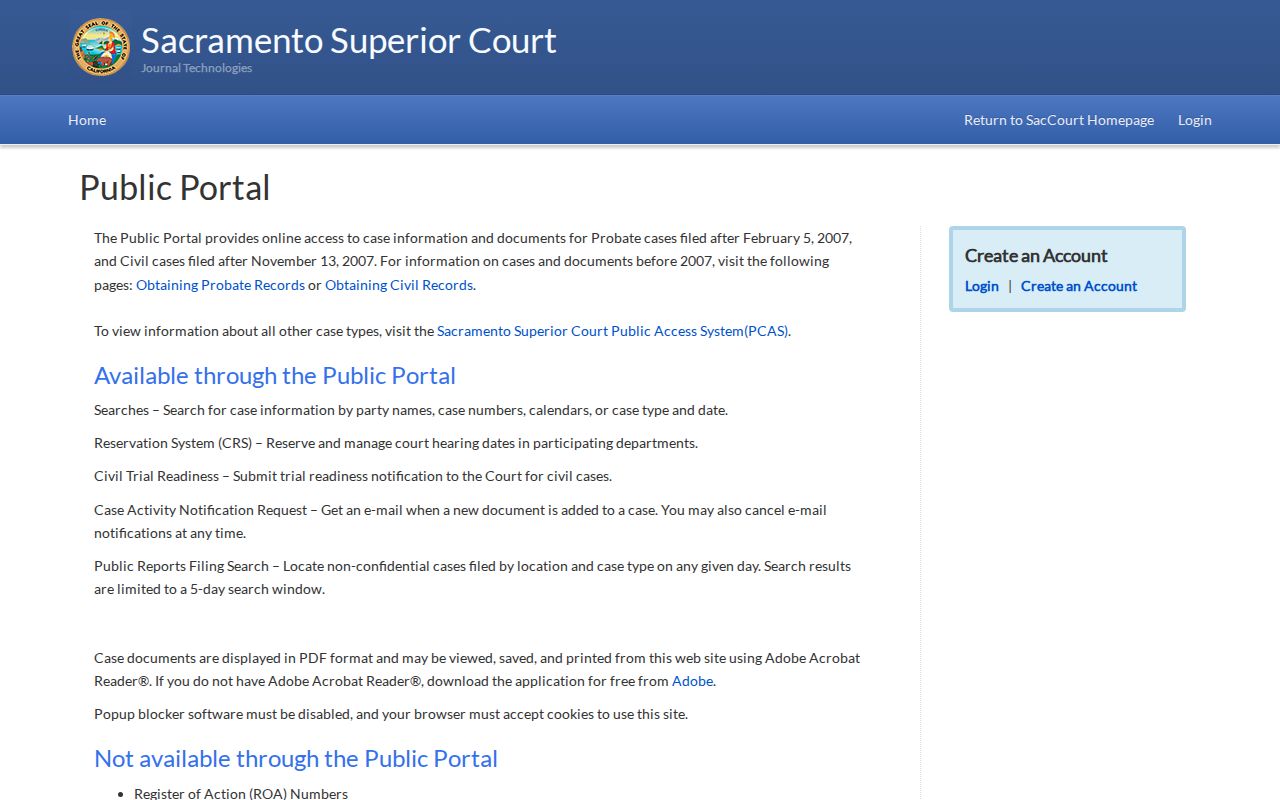 Folsom people search through Sacramento civil and probate court records