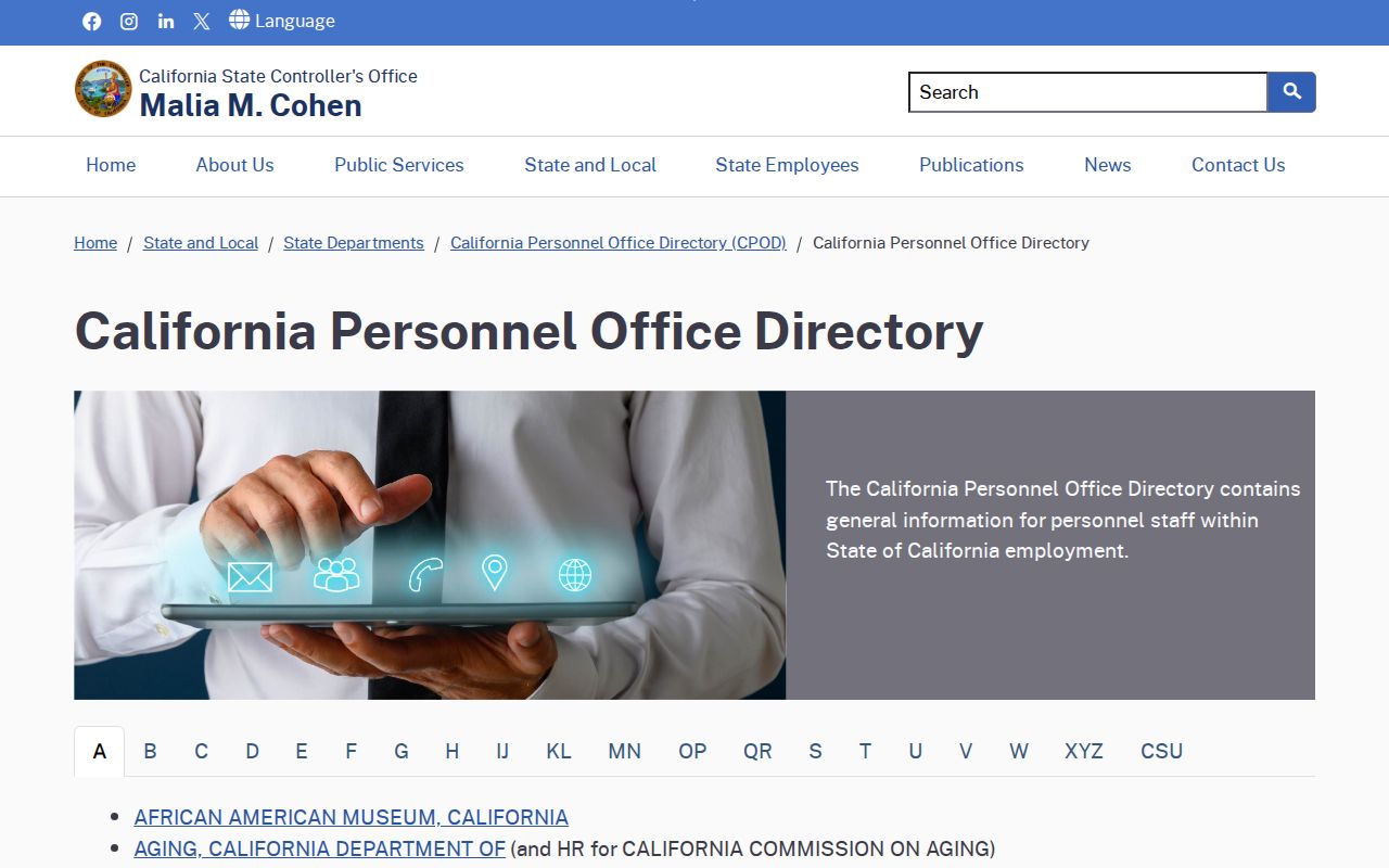 Folsom people directories California Personnel Office Directory